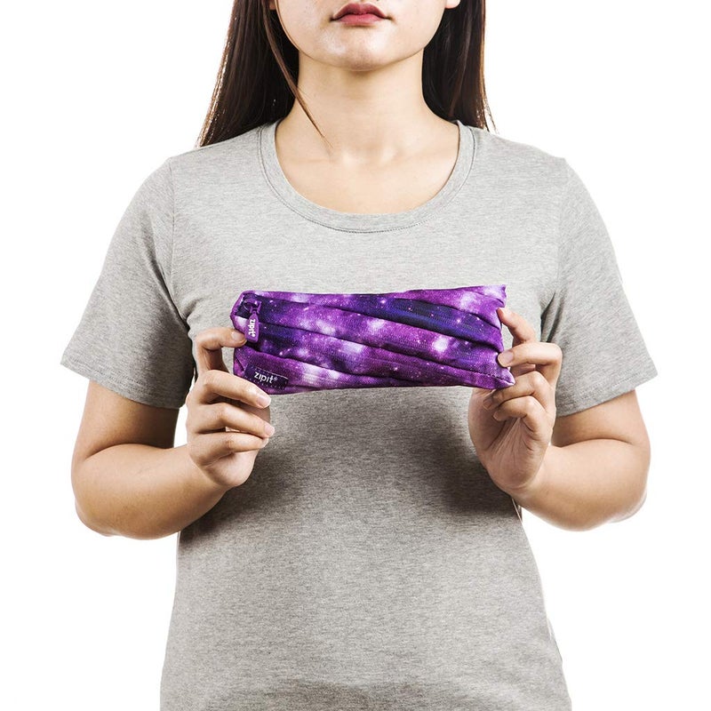 ZIPIT Galaxy Pencil Case for Girls, Cute Pencil Pouch for Teens, Aesthetic Stationery Bag for School, Purple - Image 5